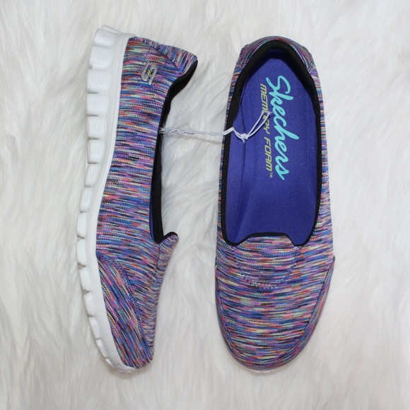 purple skechers memory foam
